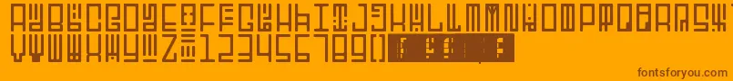 TotemRegular-fontti – ruskeat fontit oranssilla taustalla
