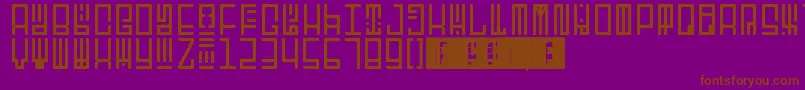TotemRegular-Schriftart – Braune Schriften auf violettem Hintergrund