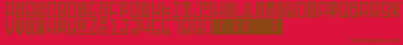 TotemRegular-fontti – ruskeat fontit punaisella taustalla