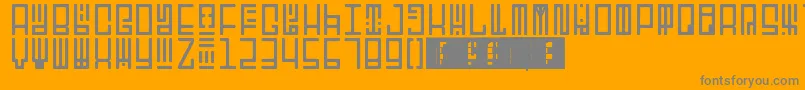TotemRegular Font – Gray Fonts on Orange Background