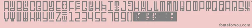 フォントTotemRegular – ピンクの背景に灰色の文字