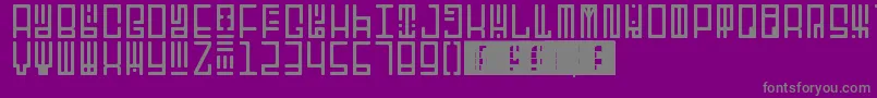 フォントTotemRegular – 紫の背景に灰色の文字
