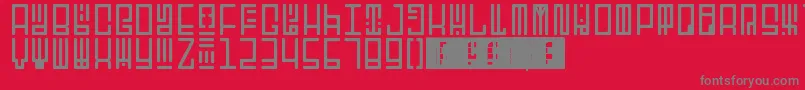 TotemRegular Font – Gray Fonts on Red Background
