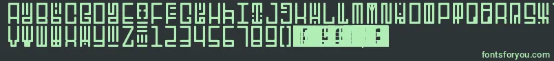 TotemRegular Font – Green Fonts on Black Background