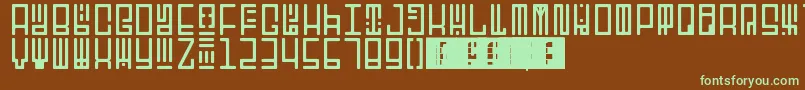 TotemRegular Font – Green Fonts on Brown Background