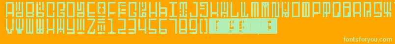 TotemRegular Font – Green Fonts on Orange Background