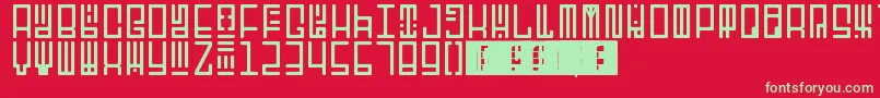 TotemRegular Font – Green Fonts on Red Background