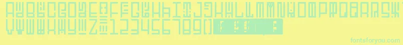 TotemRegular Font – Green Fonts on Yellow Background