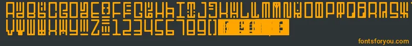 TotemRegular Font – Orange Fonts on Black Background