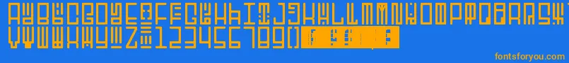 TotemRegular Font – Orange Fonts on Blue Background