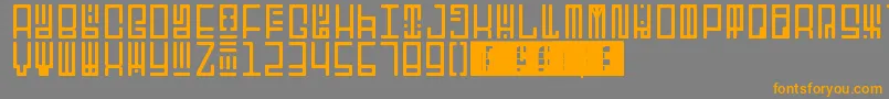 フォントTotemRegular – オレンジの文字は灰色の背景にあります。