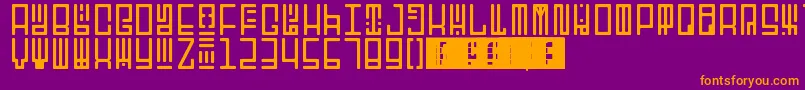 TotemRegular Font – Orange Fonts on Purple Background
