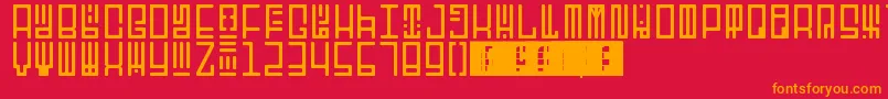 TotemRegular Font – Orange Fonts on Red Background