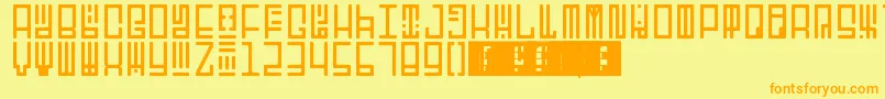 Шрифт TotemRegular – оранжевые шрифты на жёлтом фоне