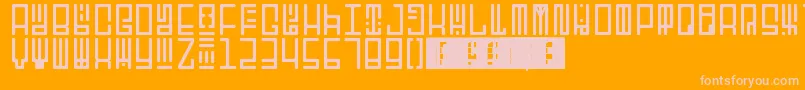Шрифт TotemRegular – розовые шрифты на оранжевом фоне
