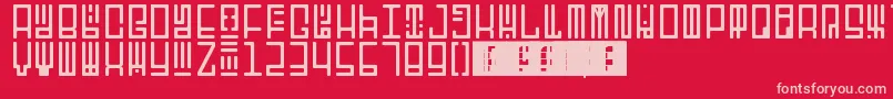 Шрифт TotemRegular – розовые шрифты на красном фоне