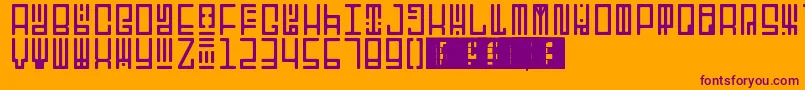 フォントTotemRegular – オレンジの背景に紫のフォント
