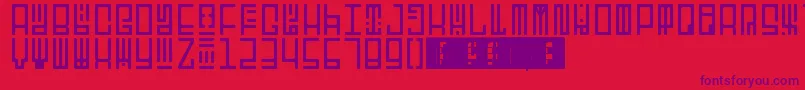 TotemRegular Font – Purple Fonts on Red Background