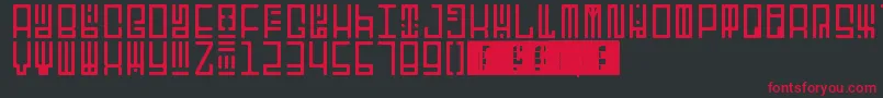 TotemRegular-fontti – punaiset fontit mustalla taustalla