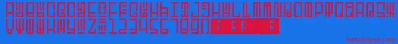 TotemRegular Font – Red Fonts on Blue Background