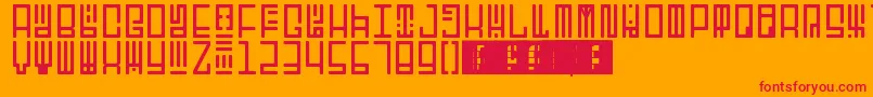 TotemRegular Font – Red Fonts on Orange Background
