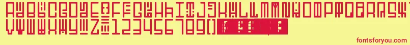 TotemRegular Font – Red Fonts on Yellow Background