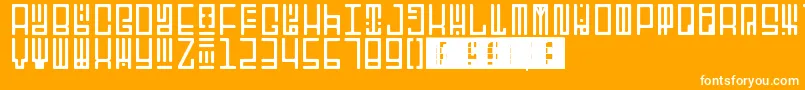 TotemRegular-Schriftart – Weiße Schriften auf orangefarbenem Hintergrund