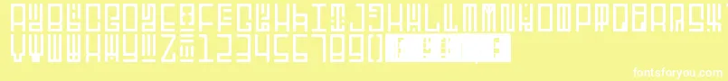 フォントTotemRegular – 黄色い背景に白い文字