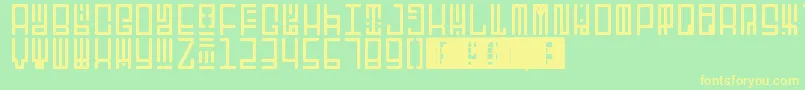 Шрифт TotemRegular – жёлтые шрифты на зелёном фоне