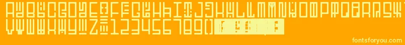 TotemRegular Font – Yellow Fonts on Orange Background