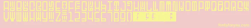 TotemRegular-Schriftart – Gelbe Schriften auf rosa Hintergrund