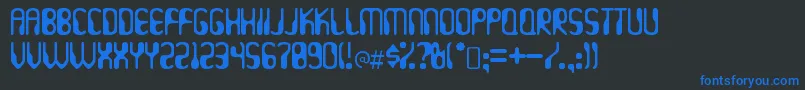 HydrogenwhiskeyRegular Font – Blue Fonts on Black Background