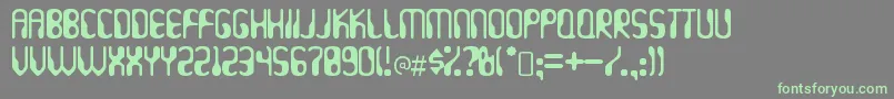 Fonte HydrogenwhiskeyRegular – fontes verdes em um fundo cinza