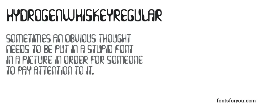 HydrogenwhiskeyRegular Font