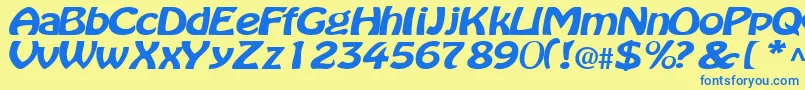 Batavia Font – Blue Fonts on Yellow Background