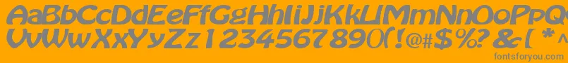 Batavia Font – Gray Fonts on Orange Background