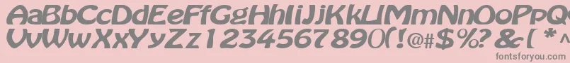 Batavia Font – Gray Fonts on Pink Background