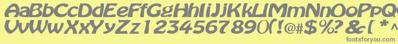 Batavia Font – Gray Fonts on Yellow Background