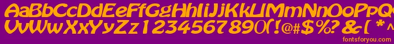 Batavia Font – Orange Fonts on Purple Background