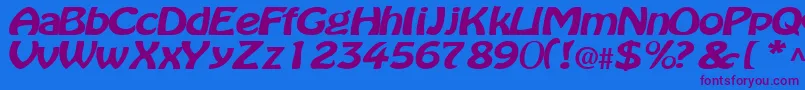 Batavia Font – Purple Fonts on Blue Background