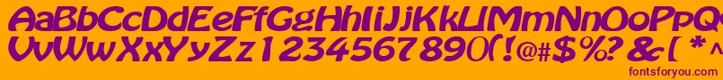 Batavia Font – Purple Fonts on Orange Background