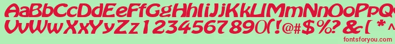 Batavia Font – Red Fonts on Green Background