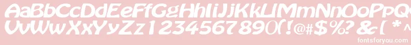 Batavia Font – White Fonts on Pink Background