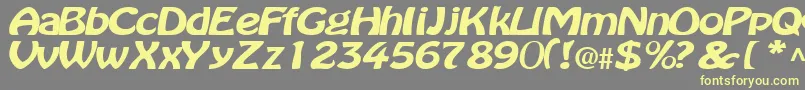 Batavia Font – Yellow Fonts on Gray Background