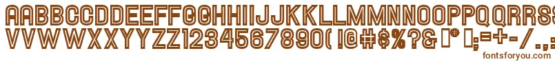 Hallandaleinline Font – Brown Fonts on White Background