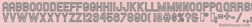 Hallandaleinline Font – Gray Fonts on Pink Background