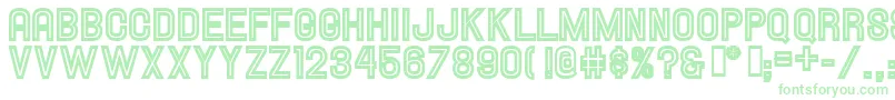 Hallandaleinline Font – Green Fonts on White Background