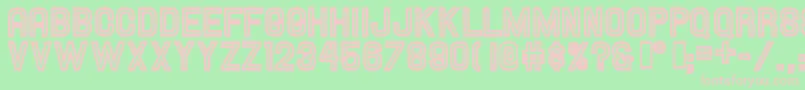 Hallandaleinline Font – Pink Fonts on Green Background