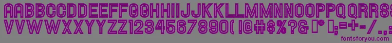 Hallandaleinline Font – Purple Fonts on Gray Background