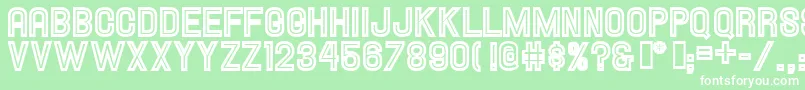 Hallandaleinline Font – White Fonts on Green Background